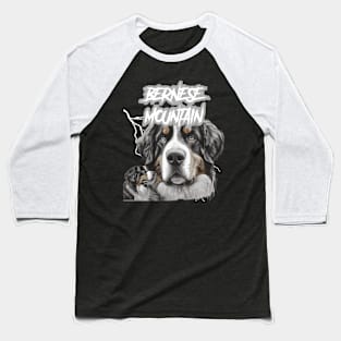 Bernese Mountain Dog Heavy Metal Dog Lover Baseball T-Shirt